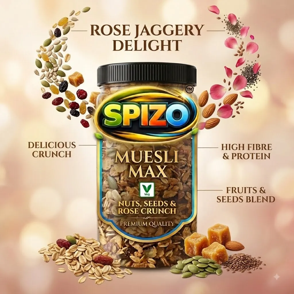 SPIZO Rose jaggery delight muesli jar